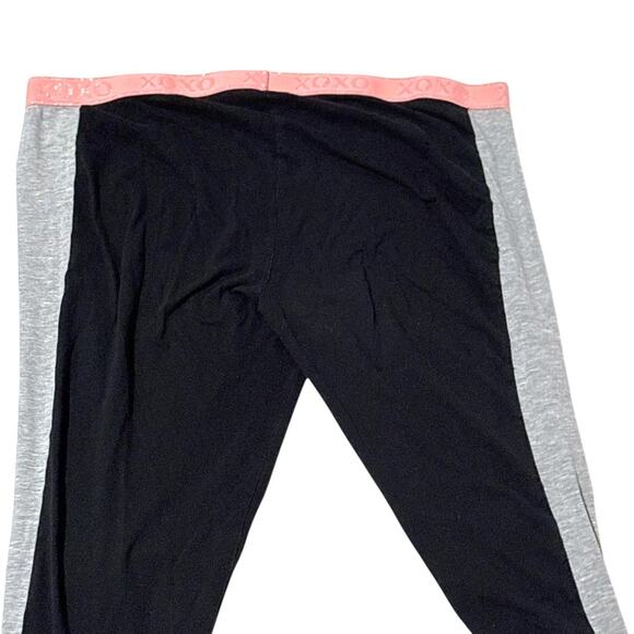 XOXO Pajama Pants - Size XL - Crisscross Cutouts - Black/Gray - Lightweight - Picture 7 of 10